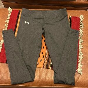 Under Armor Small Petite Fitted Coupe Ajustee Coldgear, Color Gray